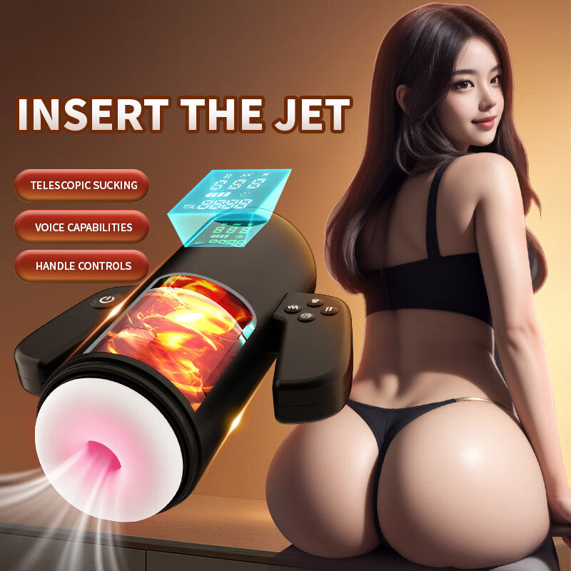 sexeeg Telescopic Sucking Vibrating Heating Masturbation Cup