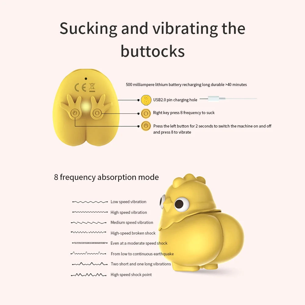 Sexeeg Chicken Sucking Vibrator Clitoris Stimulator Sex Toy For Woman