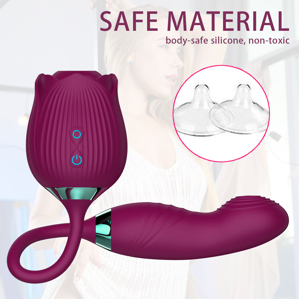 Sexeeg Rose Vibrator Clitoris Stimulator