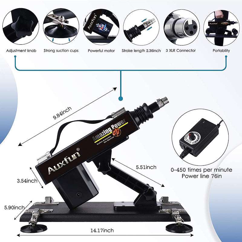Sexeeg Automatic Sex Machine Sex Toys,Thrusting Machines for Men Women,Love Machine Device Gun with 6 Attachments