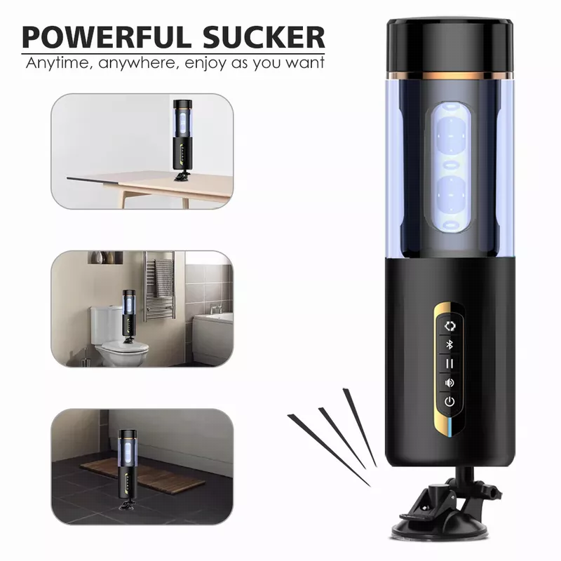 Sexeeg Male Automatic Telescopic Male Masturbation Intelligent Voice Pussy Blowjob