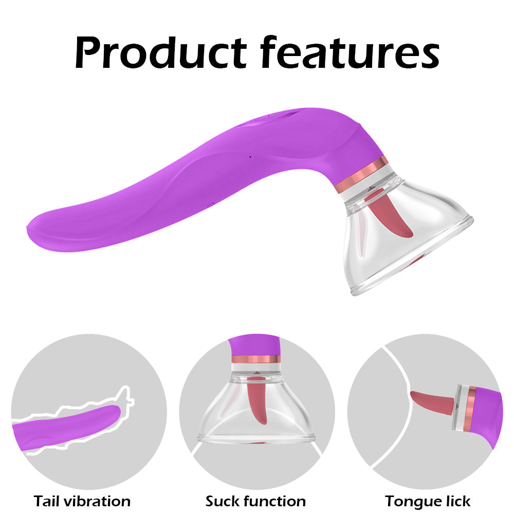 Sexeeg Female Clitoral Sucking Tongue Vibrator