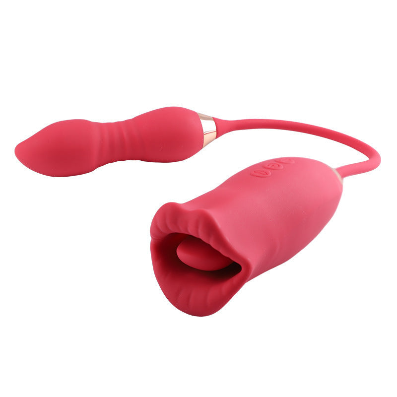 Sexeeg Rose Muncher Scarlet Rose kiss 3-in-1 Bitting & Thrusting Vibrator
