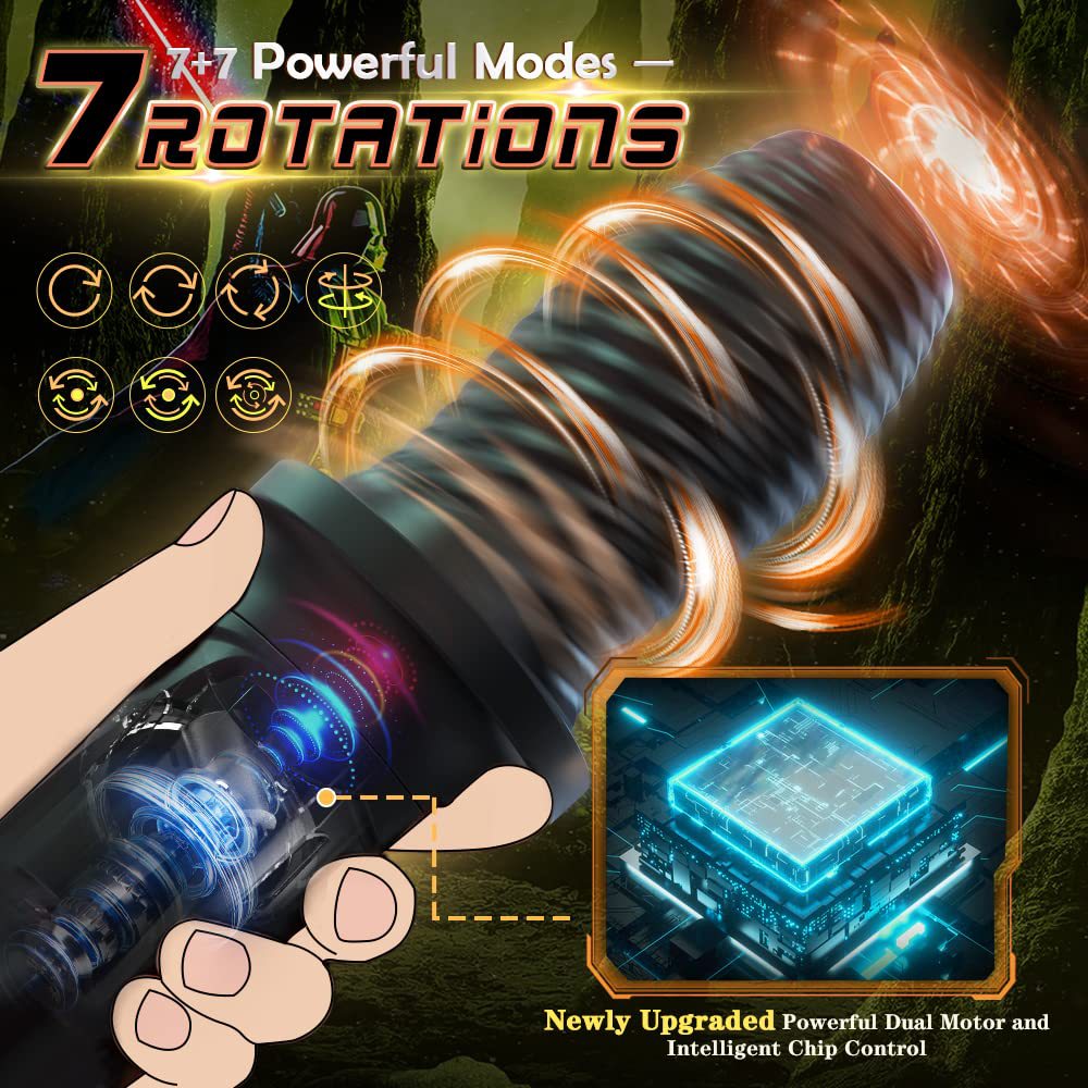 Sexeeg Gawk Gawk Black (With Cover) Tivino Rotating Vibration Male Masturbation Cup