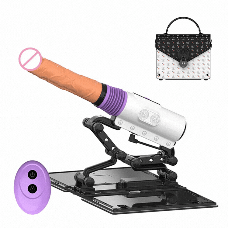 Sexeeg Leather Bag Machine X5x7 Sex Machine Masturbation Pumping Gun With Dildos
