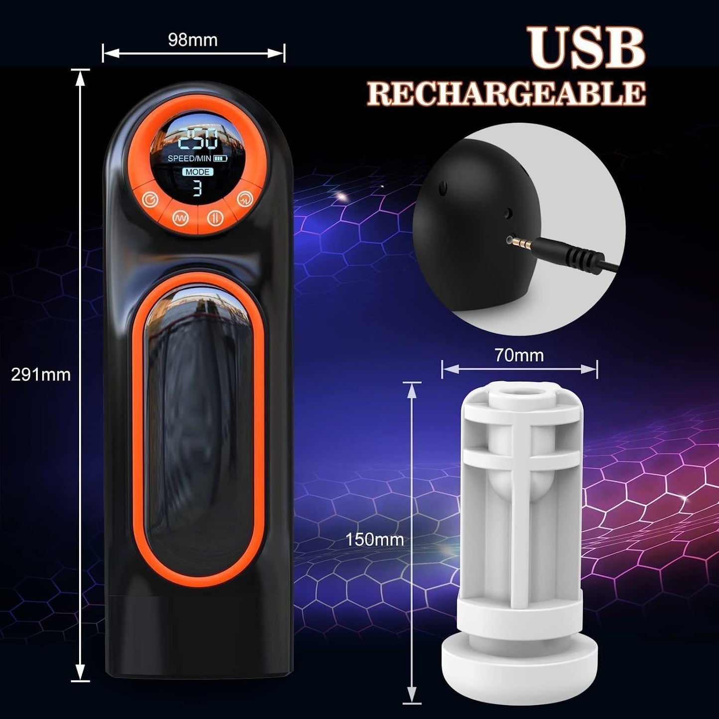 Sexeeg Intruder 1.0 - Fully Automatic Men's Masturbator Inverted Aircraft Cup Adult
