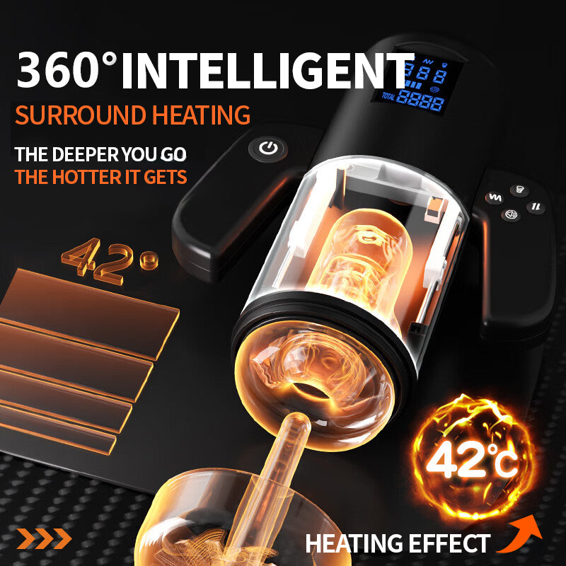 sexeeg Telescopic Sucking Vibrating Heating Masturbation Cup