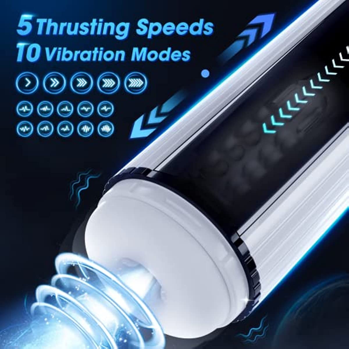 Sexeeg Fantasy Aircraft Cup Men's Fully Automatic Telescopic Warming Pronunciation Electric Masturator