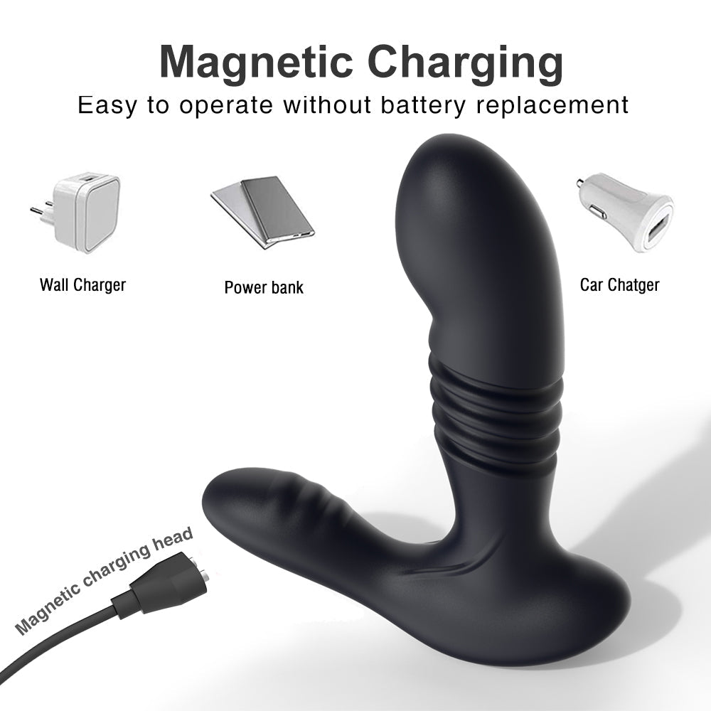 Sexeeg Men's Retractable Prostate Anal Plug G-point Stick Vibrator