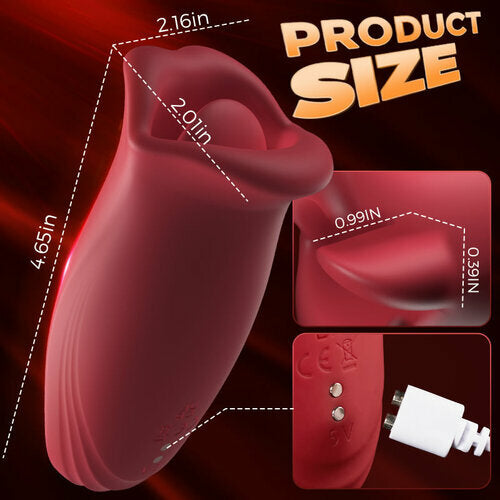 Sexeeg Rose Kiss 10 Biting & 10 Vibrating Modes Stimulate Nipple Clitoral Women Vibrator