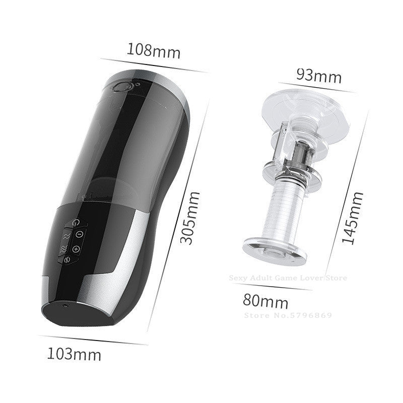 Sexeeg Heating Piston Airplane Cup Men's Electric Telescopic Full-automatic Masturbator