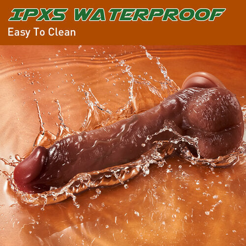 Sexeeg 9 Vibrating 3 Telescoping Swing Realistic Dildo Vibrator 8.86 Inch