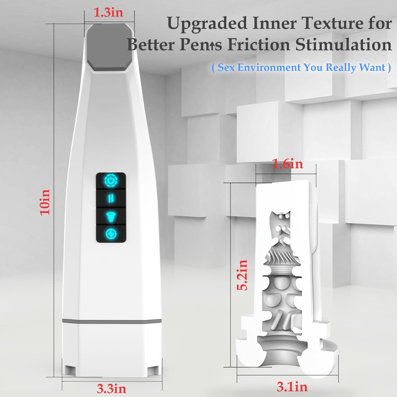 Sexeeg 007-Penis 4D  Clip Suction Smart Real Voice Tongue Lick Male Masturbator Cup