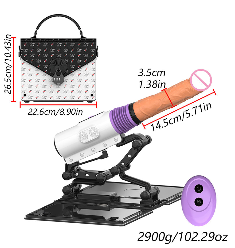 Sexeeg Leather Bag Machine X5x7 Sex Machine Masturbation Pumping Gun With Dildos