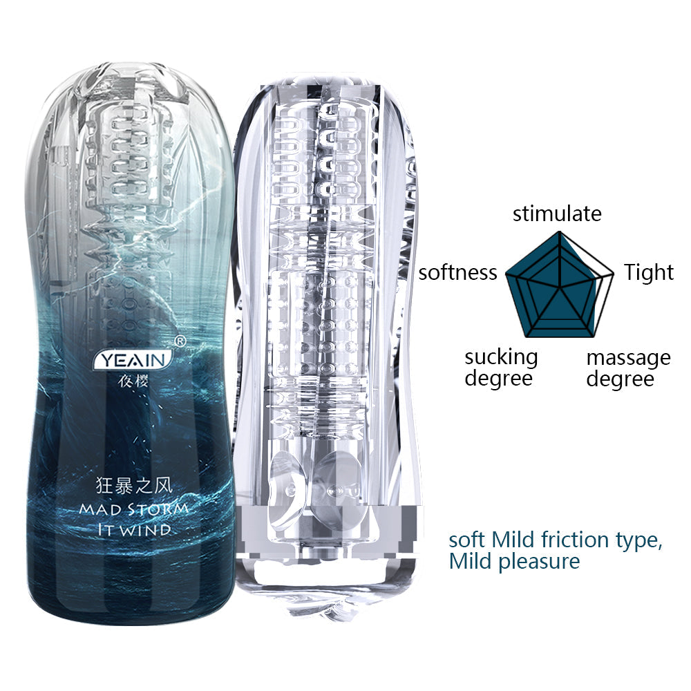 Sexeeg Ransparent Sucking Vibrating Airplane Cup Automatic Male Trainer
