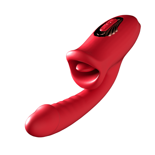 Sexeeg Rose Muncher Mouth Shaped Lip Biting Vibrator With G Spot Vibrator