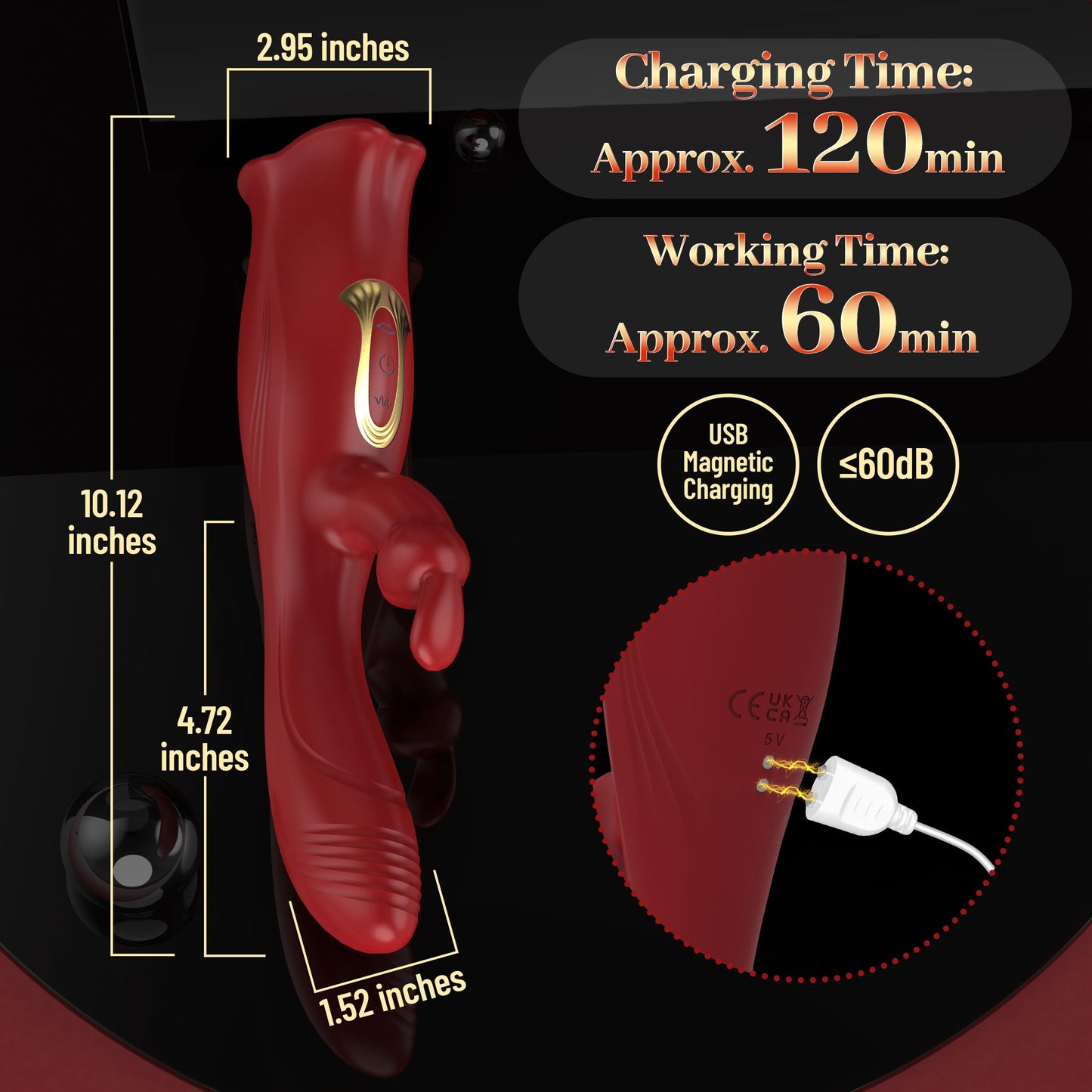 Sexeeg Rose Muncher Clit Licker, Juguetes Sexuales para Mujer Vibrador Sexual Rose Virbrator for Women