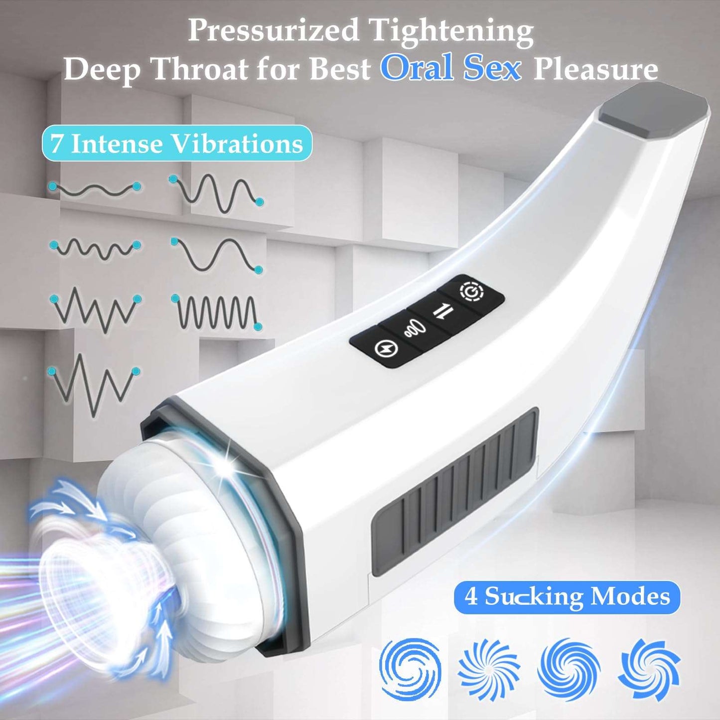 Sexeeg 007-Penis 4D  Clip Suction Smart Real Voice Tongue Lick Male Masturbator Cup