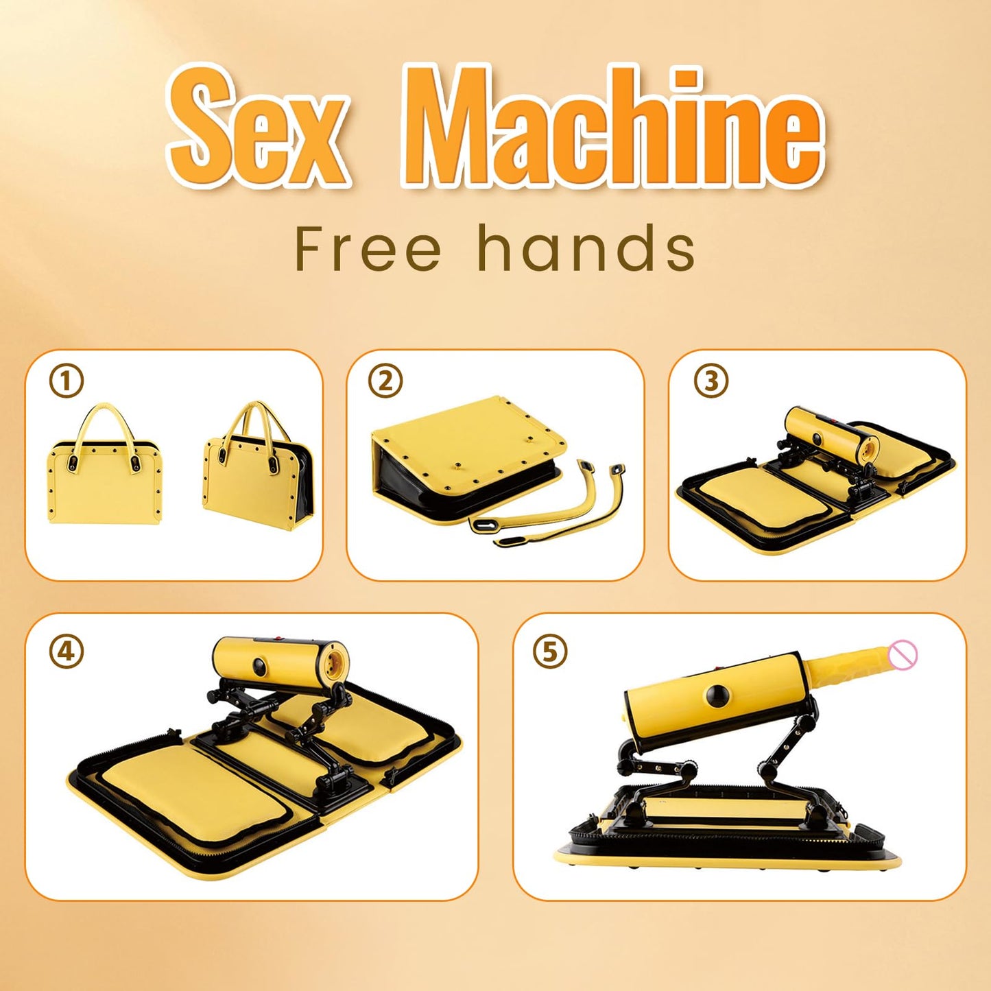 Sexeeg Leather Bag Female Sex Machine Masturbation Pumping Gun With Dildos