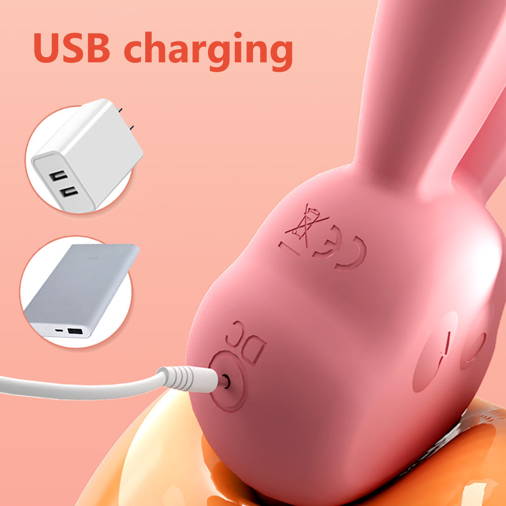 Sexeeg Electric Shock Rabbit Vibrator Cute Shaped Nipple Massager Clitoris Stimulator