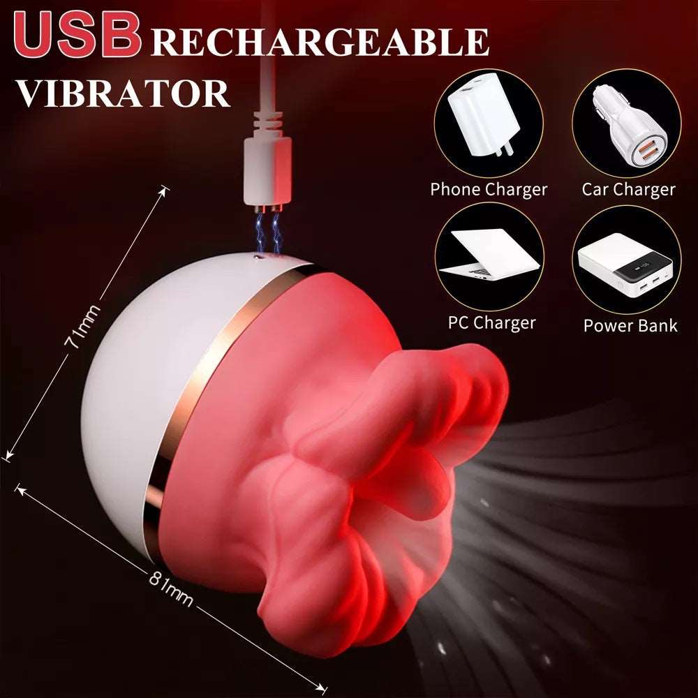 Sexeeg Big-Mouth Tongue Sucking Female Masturbator Massager Rechargeable Vibrator