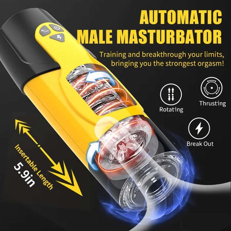 Sexeeg Airplane Cup Masturbator 7 Thrusting Modes 7 Rotation