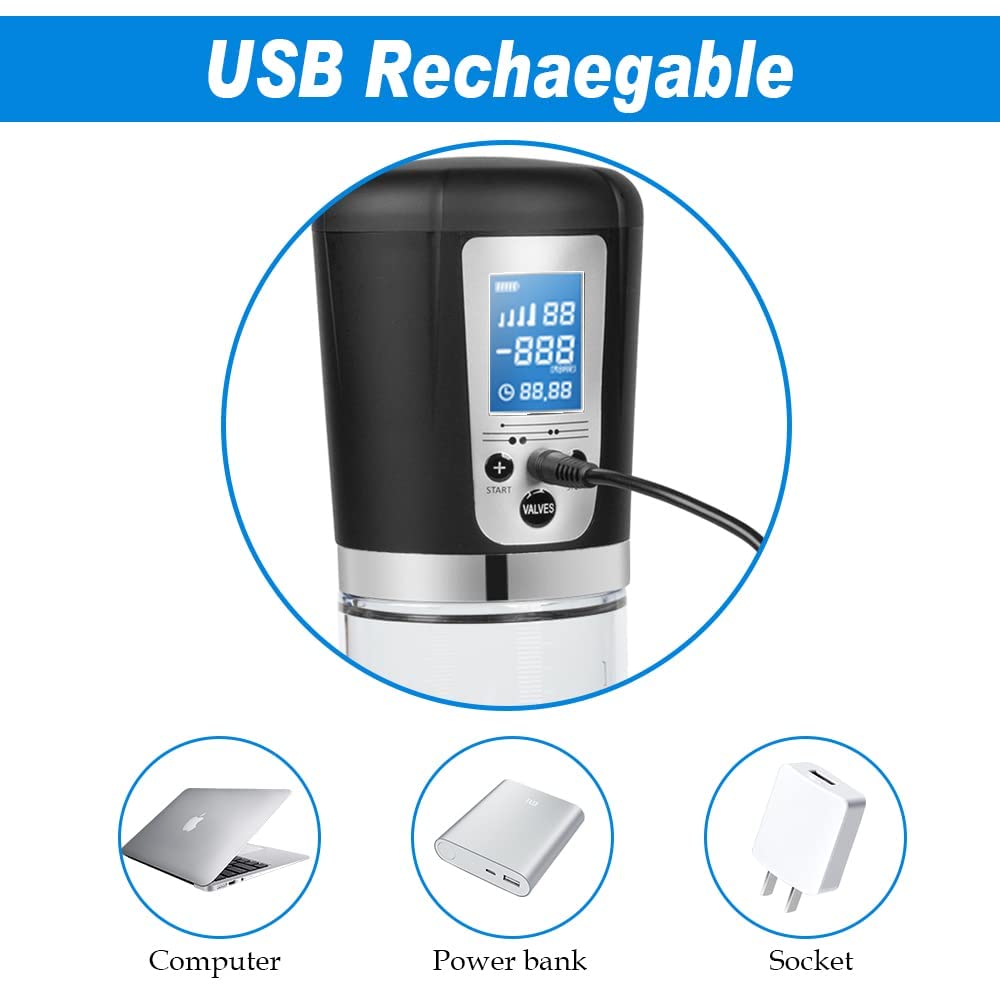Sexeeg Electric Penis Vacuum Pump with 4 Suction Intensities Rechargeable