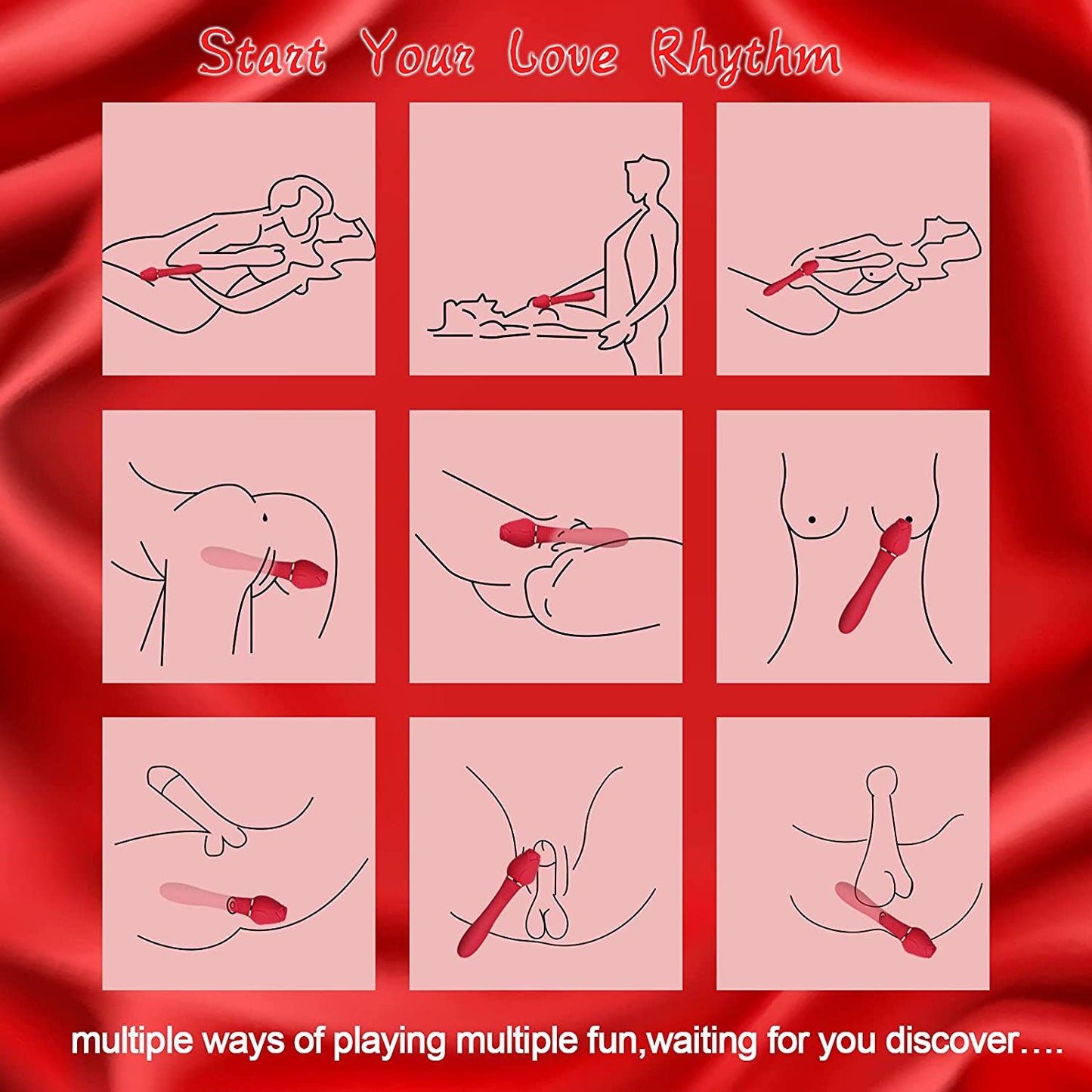 Sexeeg Rose Sucking G Spot Vibrator Clit Sucker Nipple Dildo Rabbit