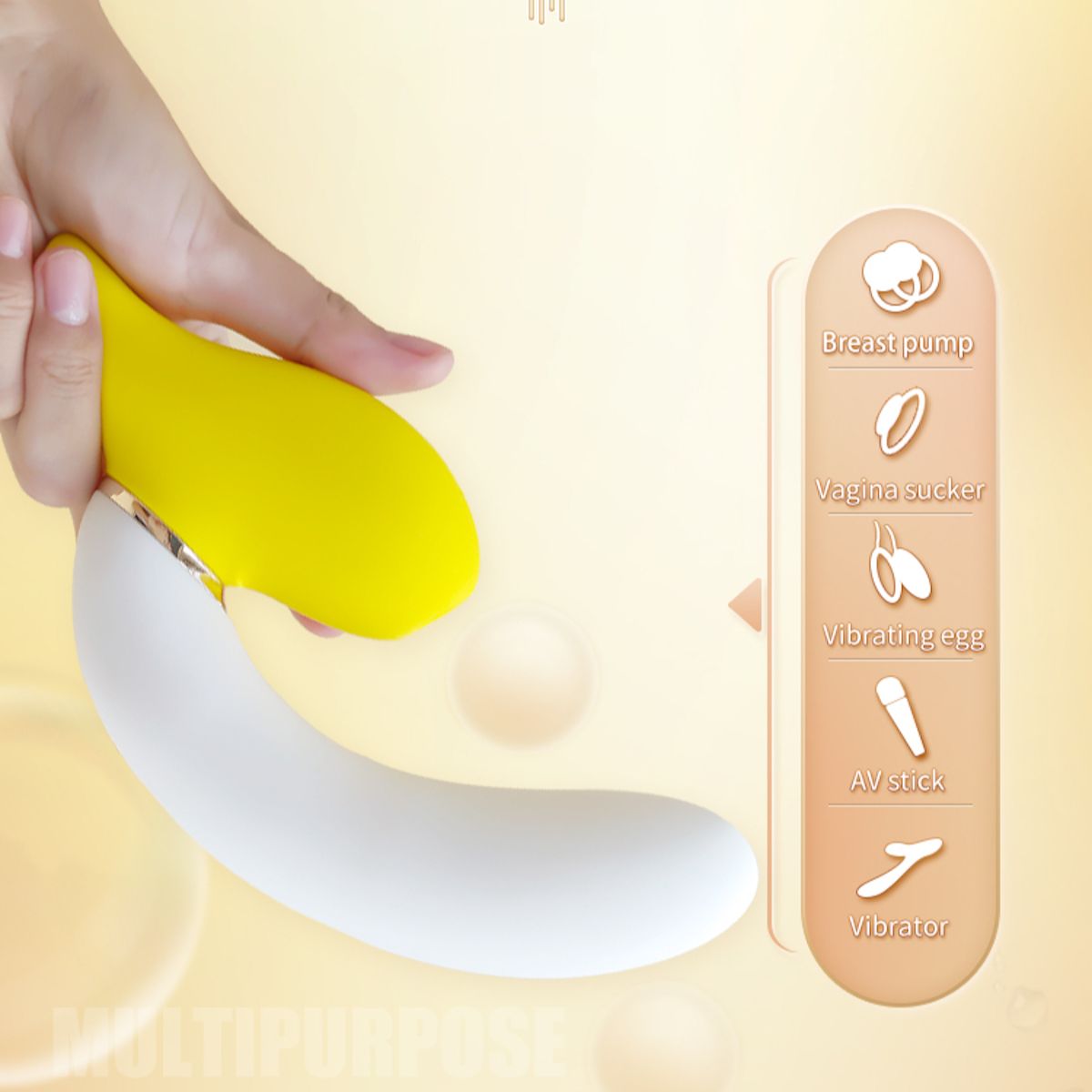 Sexeeg Rotating Banana Vibrator Sucking Double Vibration Masturbation Sex Toy