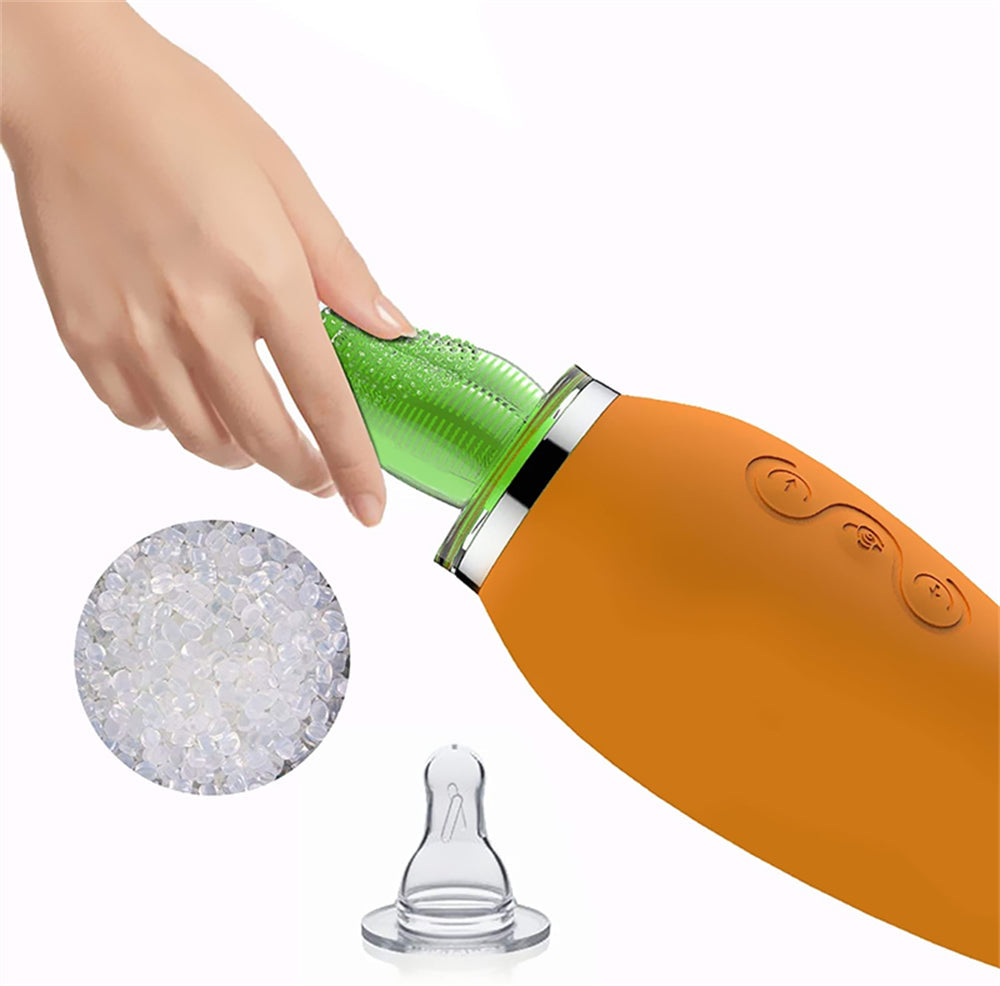 Sexeeg Carrot Vibrator Female Masturbator Vibration Av Automatic Heating Sucking Tongue Licker Pluggable