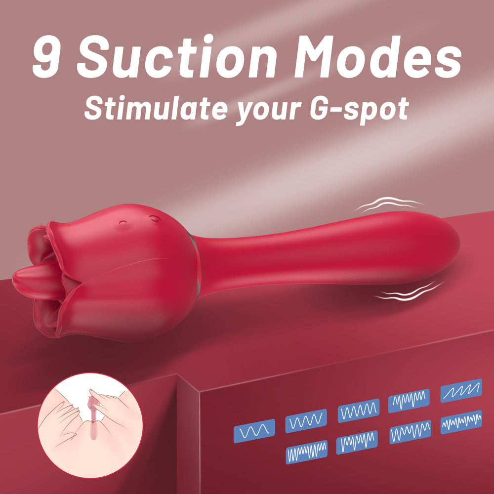 Sexeeg Tongue Rose & G-Sport Sex Toy Oral Licking Stimulate Masturbate Adult Toys Massager For Women