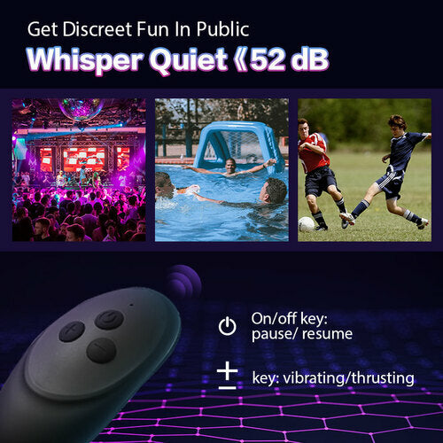 Sexeeg 10 Thrilling Vibration 3 Thrusting Silicone Remote Control Cock Ring Anal Vibrator