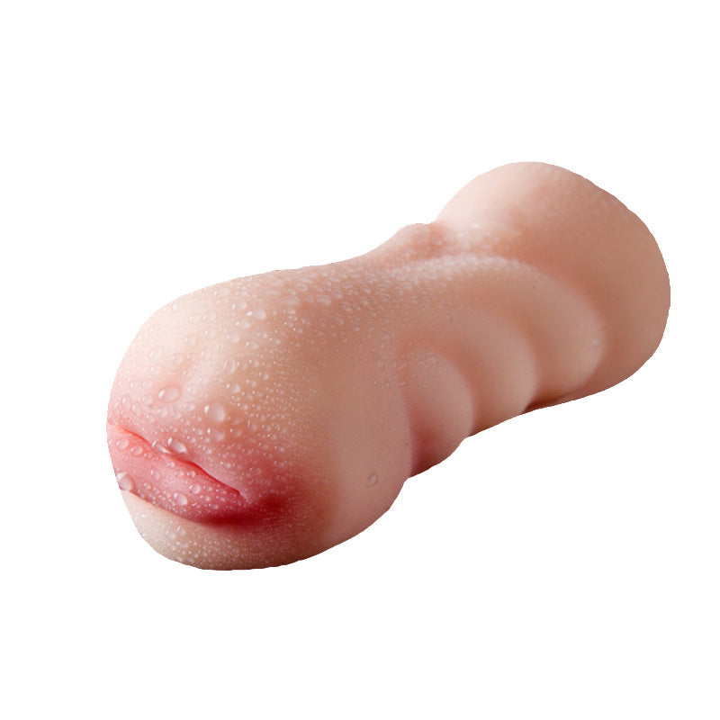 Sexeeg Double Head Oral Device Inverted Mold Simulation Tongue Mouth Masturbator Double Point For Men