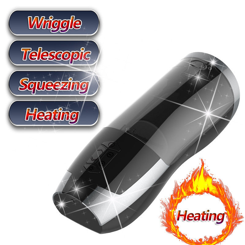 Sexeeg Heating Piston Airplane Cup Men's Electric Telescopic Full-automatic Masturbator