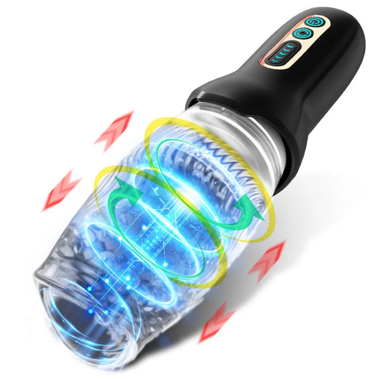 Sexeeg Gawk Gawk 3000 MAX Rotating Vibrating Telescopic Blowjob Masturbator