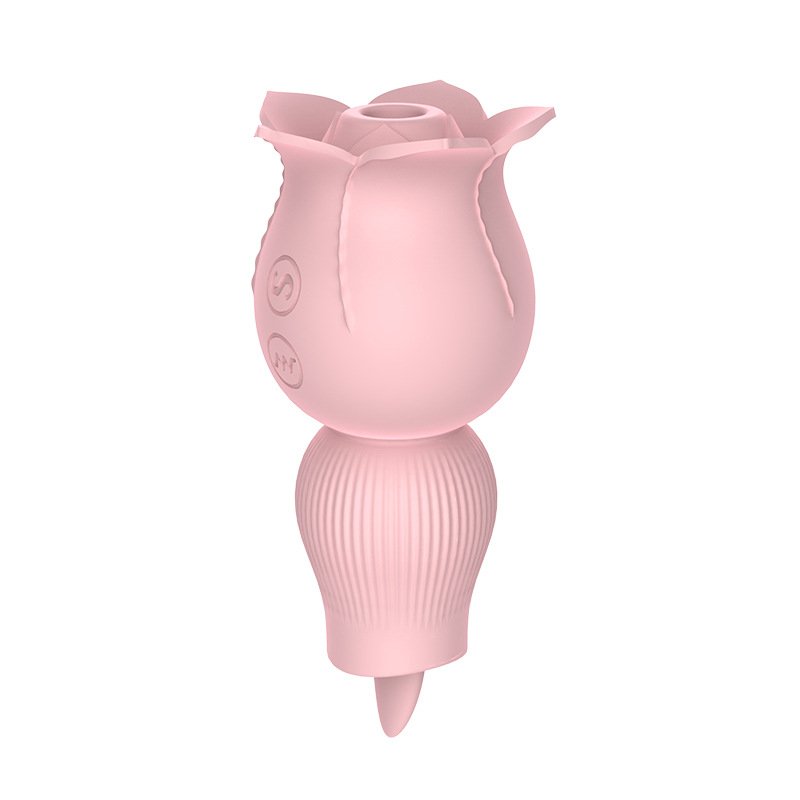 Sexeeg Rose Sucking and Tongue Vibrator 2 in 1 Rose Toy