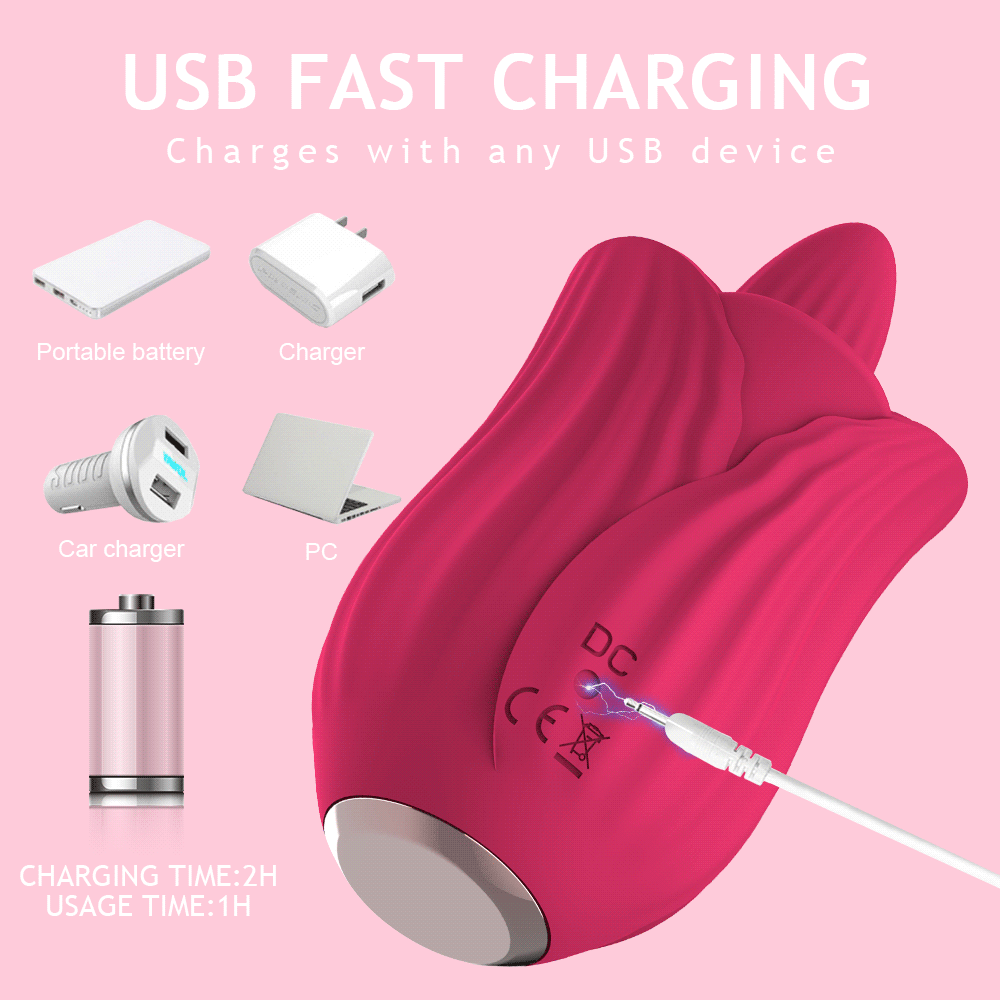 Sexeeg New Rose Tongue-licking Vibrator