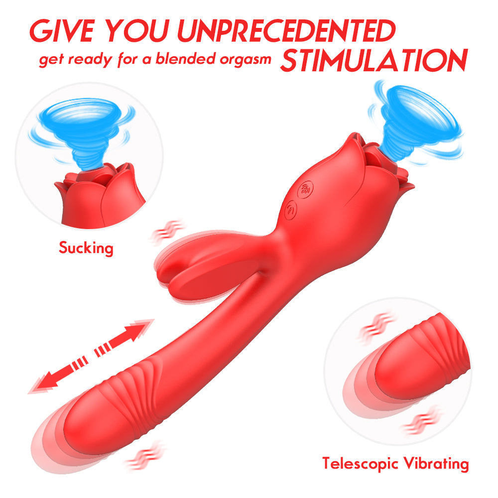 Sexeeg Rose Vibrator G Spot Clitoral Stimulator