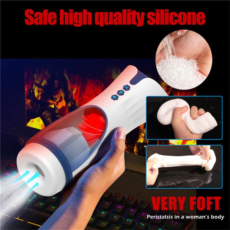 Sexeeg 007-â…?Tongue Licking Pronunciation Masturbation Cup Male Masturbator