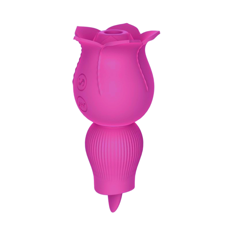 Sexeeg Rose Sucking and Tongue Vibrator 2 in 1 Rose Toy
