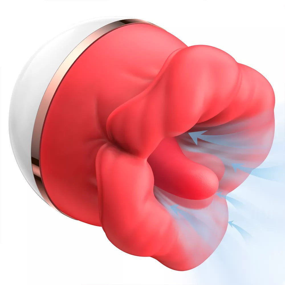 Sexeeg Big-Mouth Tongue Sucking Female Masturbator Massager Rechargeable Vibrator