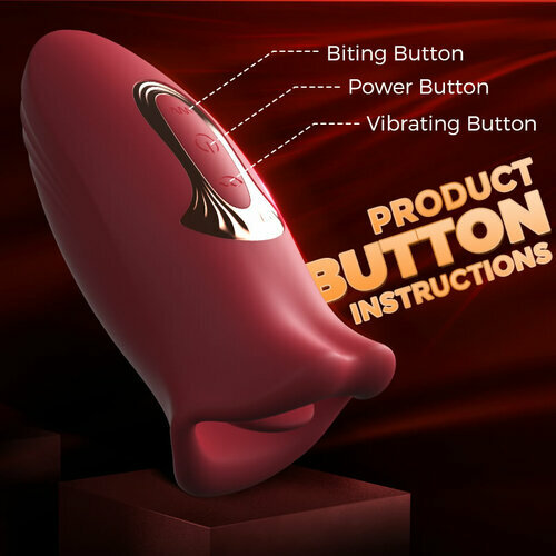 Sexeeg Rose Kiss 10 Biting & 10 Vibrating Modes Stimulate Nipple Clitoral Women Vibrator
