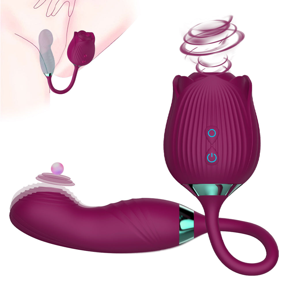 Sexeeg Rose Vibrator Clitoris Stimulator