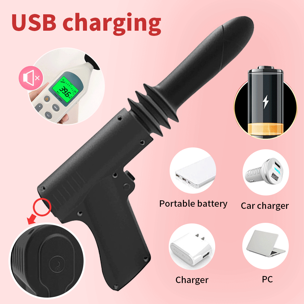 Sexeeg Pistol - Woman Telescopic Vibrator Men G Spot Anal Pussy Gun Dildo Toy