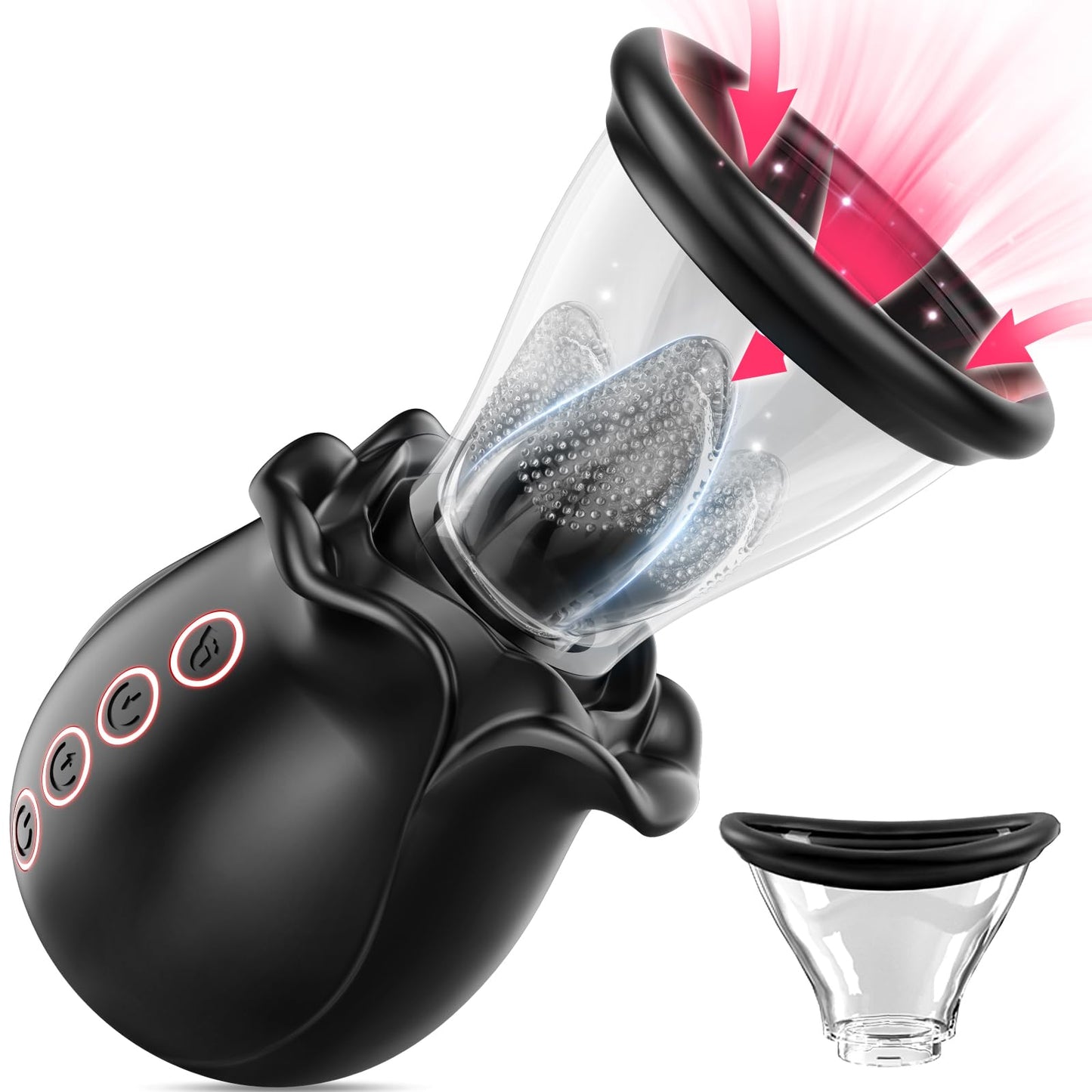 Sexeeg 3 in 1 Sucking &Licking Rose Vibrators