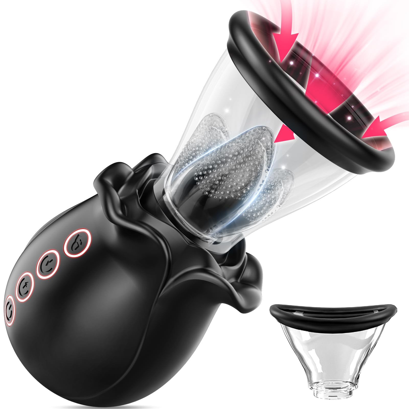 Sexeeg 3 in 1 Sucking &Licking Rose Vibrators