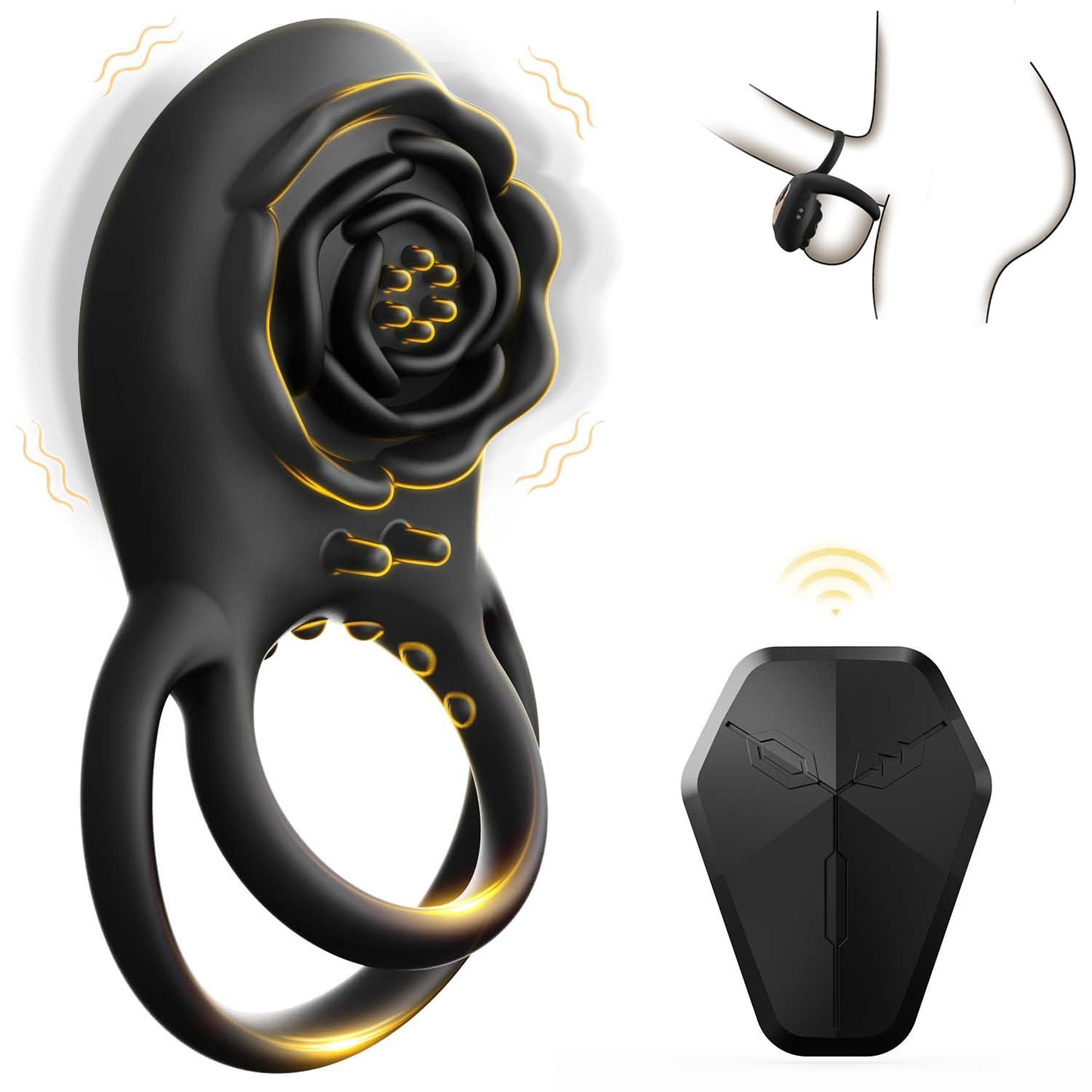 Sexeeg Rose Clitoral Stimulator Couples Sex Toys for Men Women Pleasure
