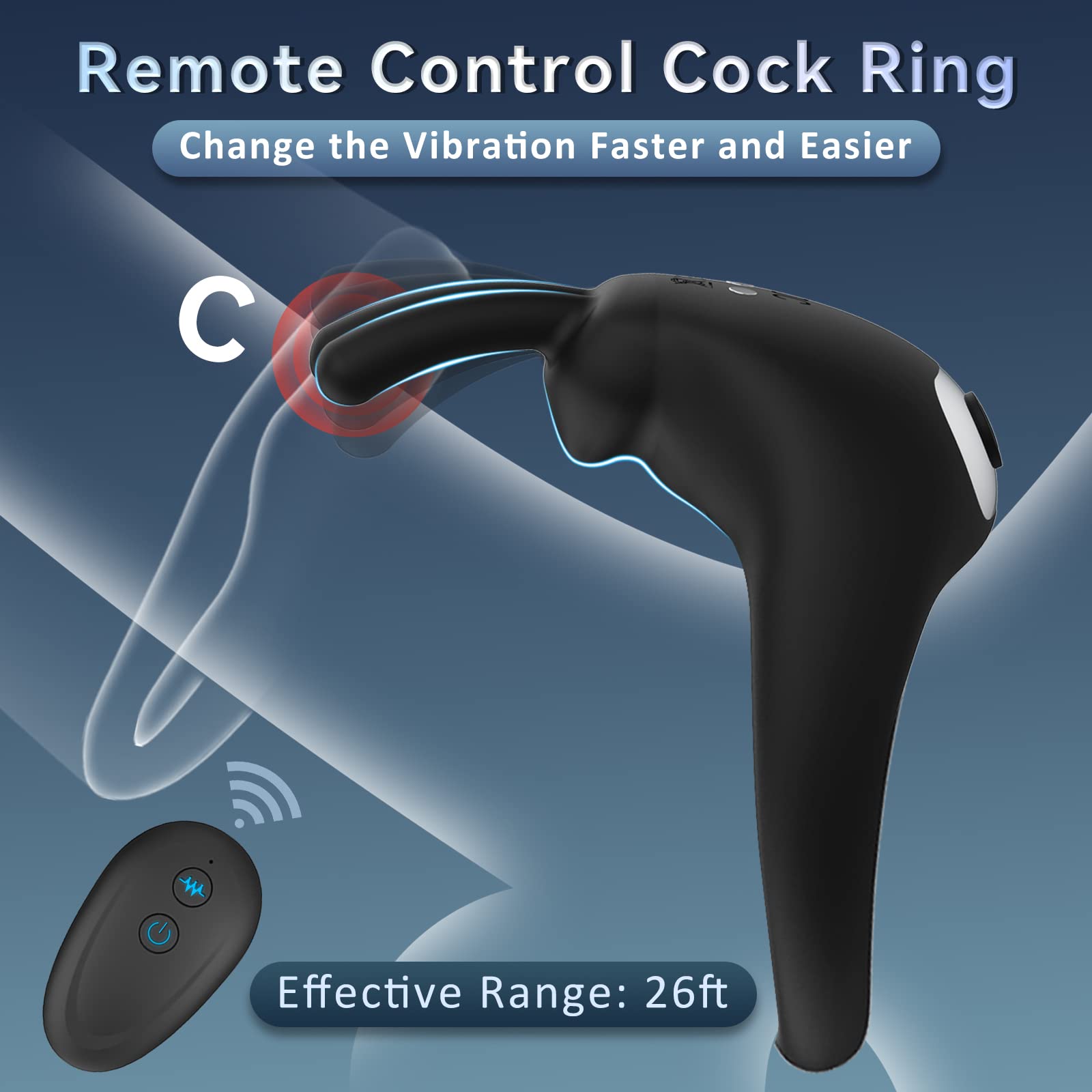 Sexeeg Rabbit Vibrating Cock Ring Adult Sex Toys with Clitoral Vibrator