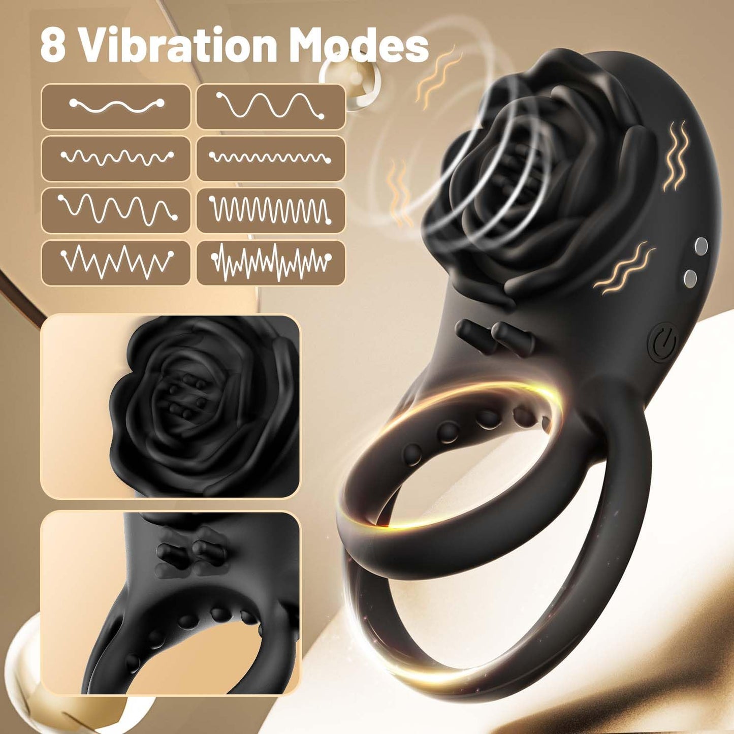 Sexeeg Rose Clitoral Stimulator Couples Sex Toys for Men Women Pleasure