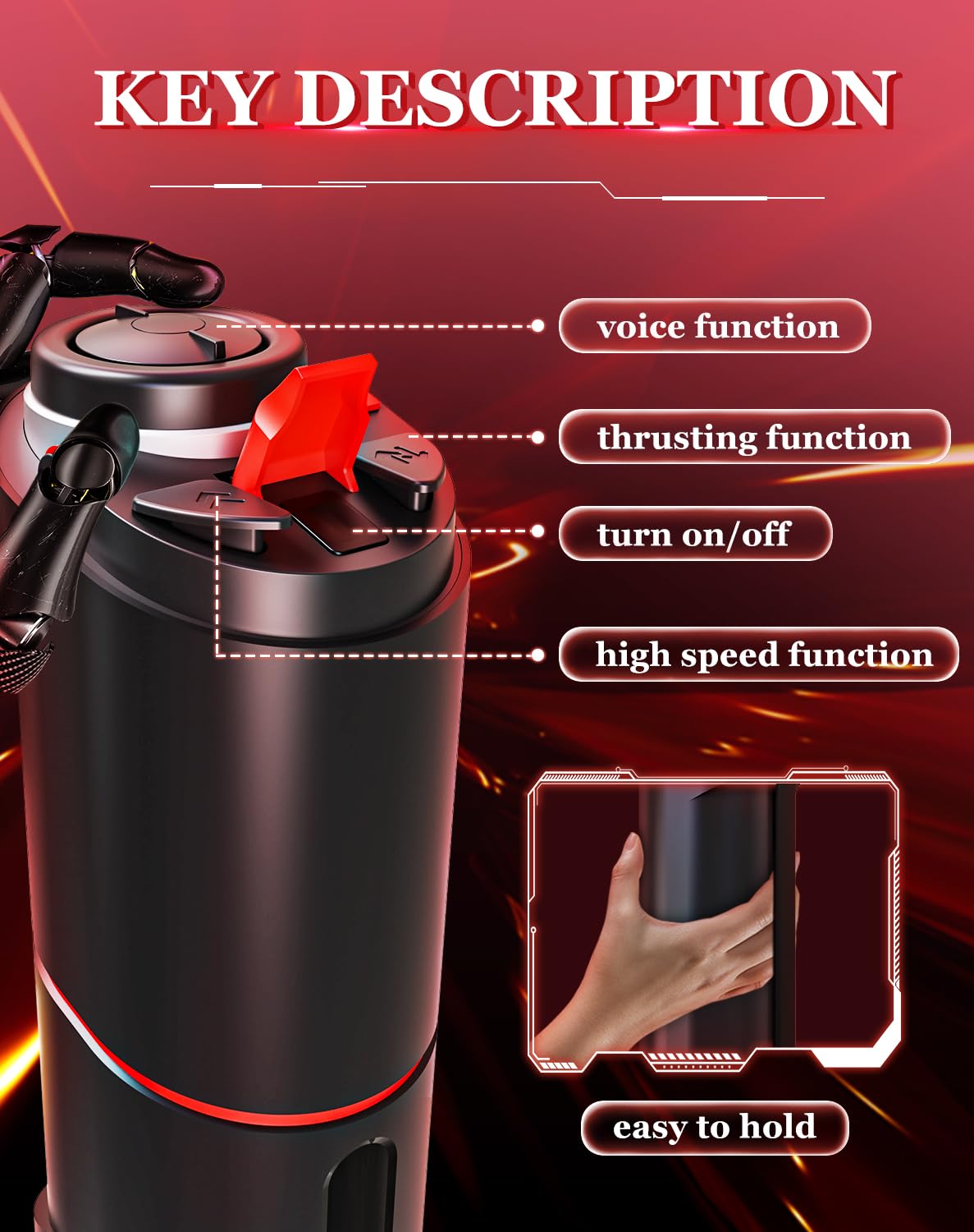Sexeeg Darth Vader Fully Automatic Telescopic Airplane Cup For Men
